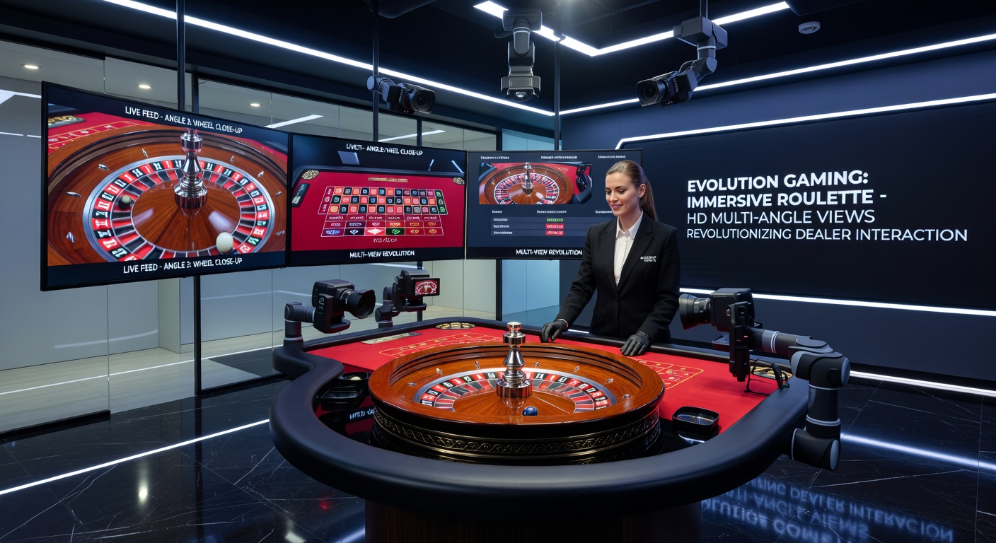 Live dealer interacting at the Immersive Roulette table, with HD camera angles focusing on chip handling and wheel spin