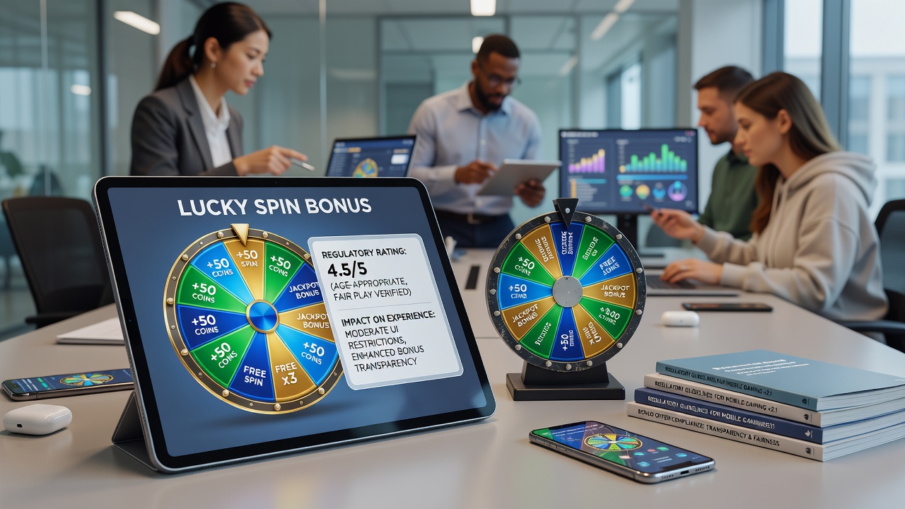 Comparison chart of bonus offer structures and mobile interface elements influenced by different regulatory rating levels