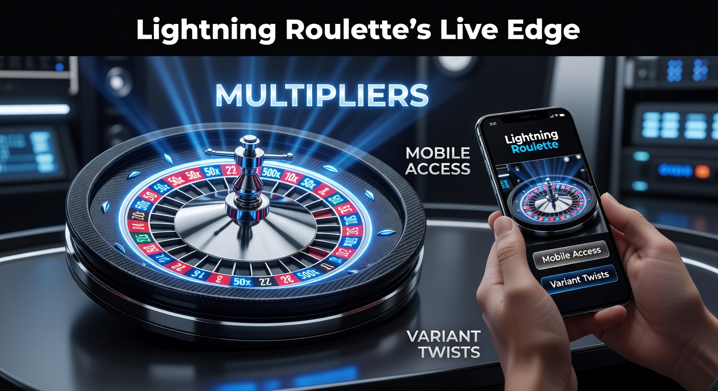 Vibrant live Lightning Roulette table with glowing multipliers striking selected numbers during a high-stakes spin