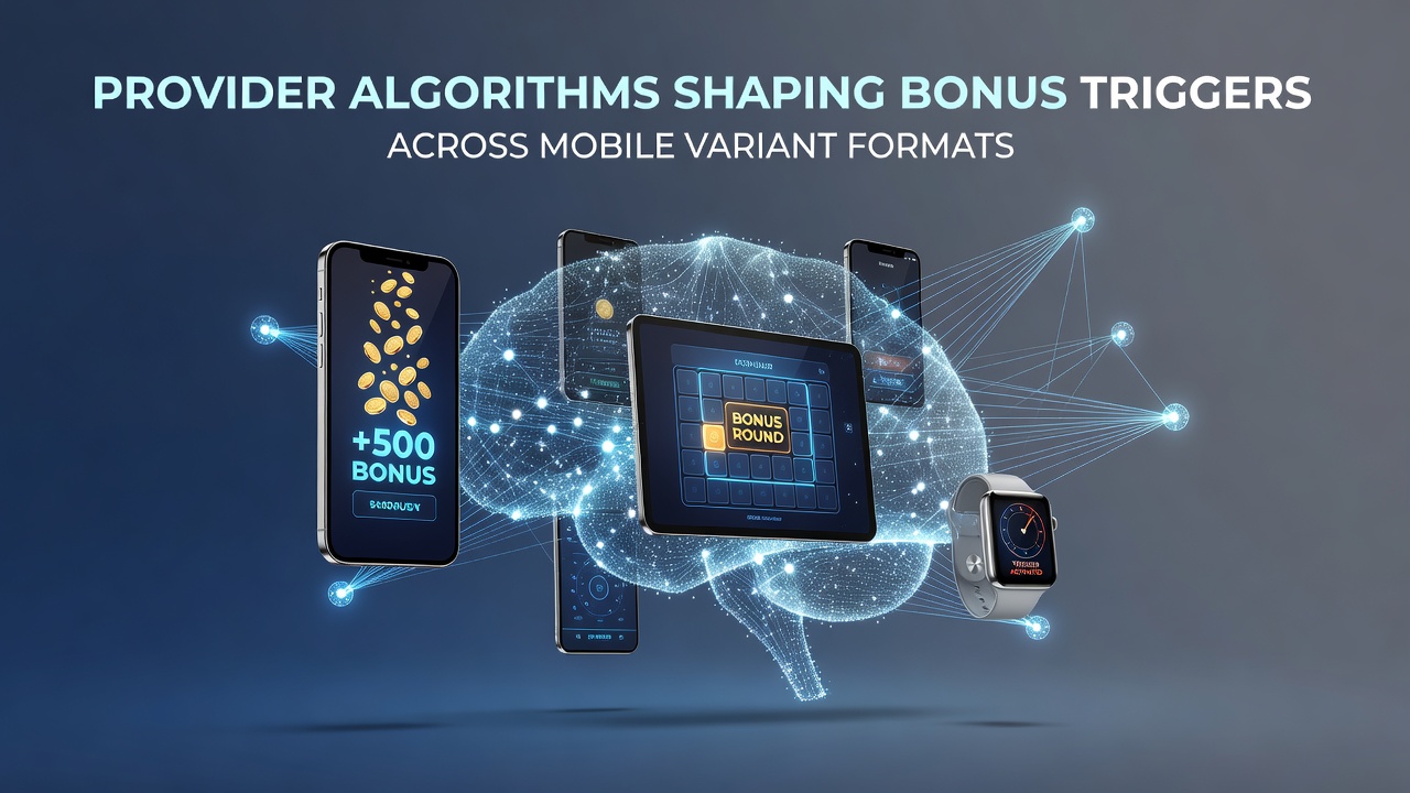 Illustration of mobile casino game interfaces showing bonus trigger points across different device formats