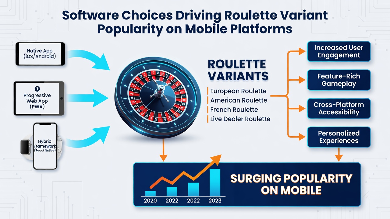 Close-up of mobile app interface displaying roulette betting options and variant selection menu